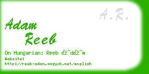 adam reeb business card